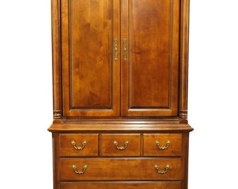 SUMTER CABINET Solid Cherry Traditional Style 46&quot; Media Armoire / Door Chest 44074