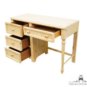 STANLEY FURNITURE Chalais Collection Solid Knotty Pine and Wicker 44 Writing Desk 94024-27 image 4