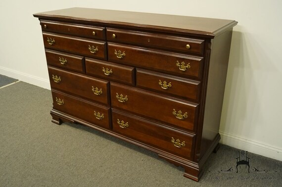 Sumter Cabinet Solid Cherry Traditional Chippendale Style 62 Double Dresser 8602