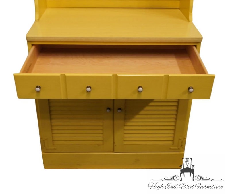 ETHAN ALLEN CRP Custom Room Plan 30 Shutter Door Cabinet w. Bookcase Top 14-4511 / 14-4019 411 Daffodil Yellow Finish image 6