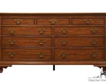 CENTURY FURNITURE Solid Walnut Rustic Traditional Style 64" Double Dresser