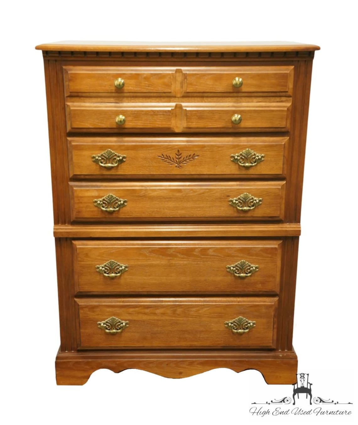 BROYHILL FURNITURE Oak Country Colonial Style 34 Chest Etsy