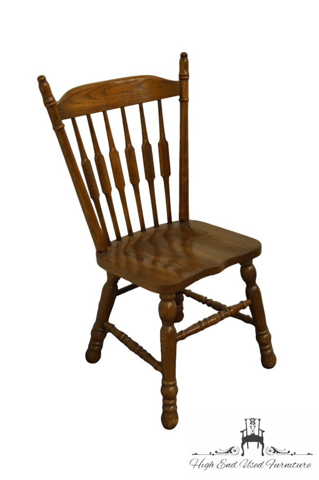 COCHRANE FURNITURE Solid Oak Country French Cattail Back Dining Chair