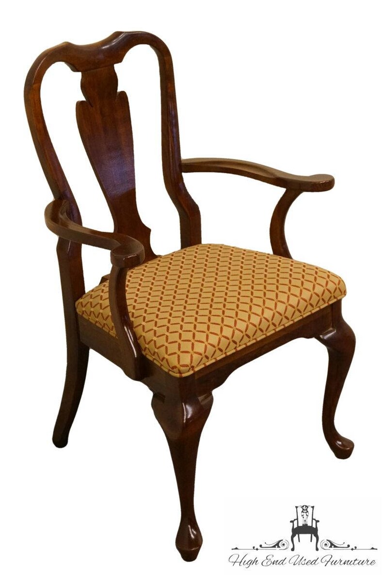 Cresent Solid Cherry Queen Anne Style Dining Arm Chair