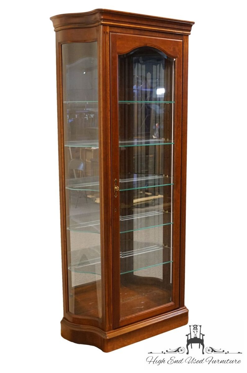 Jasper Cabinet Solid Colonial Cherry 37 Curio Display Etsy