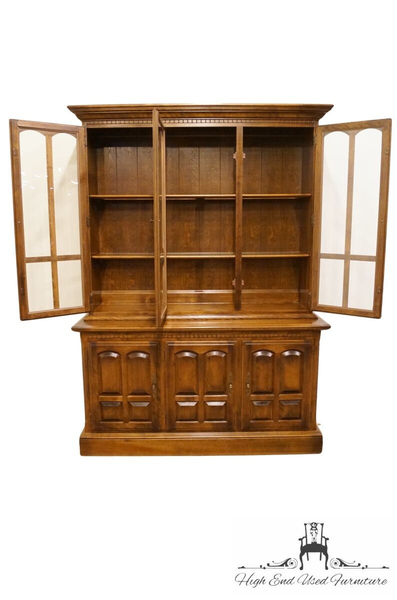 ETHAN ALLEN Classic Manor 56 Buffet w Lighted China Cabinet 15-6006 15-6008