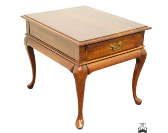CRESENT FURNITURE Solid Cherry Traditional Queen Anne Style 22x27" Accent End Table