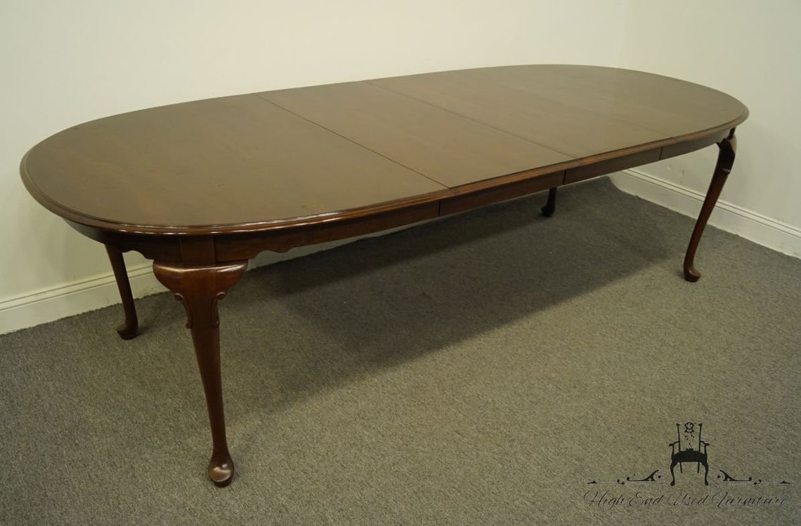 ETHAN ALLEN Georgian Court Solid Cherry 102 Oval Dining | Etsy