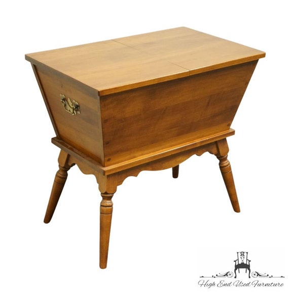 TELL CITY Solid Hard Rock Maple Colonial Early American 27 Doughbox Accent End Table Andover Finish Etsy Canada