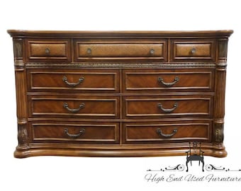 KEVIN CHARLES Cherry Contemporary Traditional Empire Style 68" Double Dresser