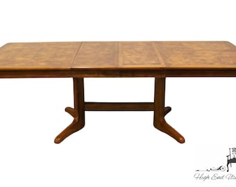 UNIVERSAL FURNITURE Rustic Country Style 94" Burled Wood Trestle Dining Table 614-34302-2