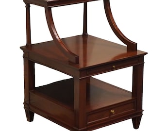 HIGH END Solid Mahogany Traditional Style 20" Tiered End Table / Nightstand