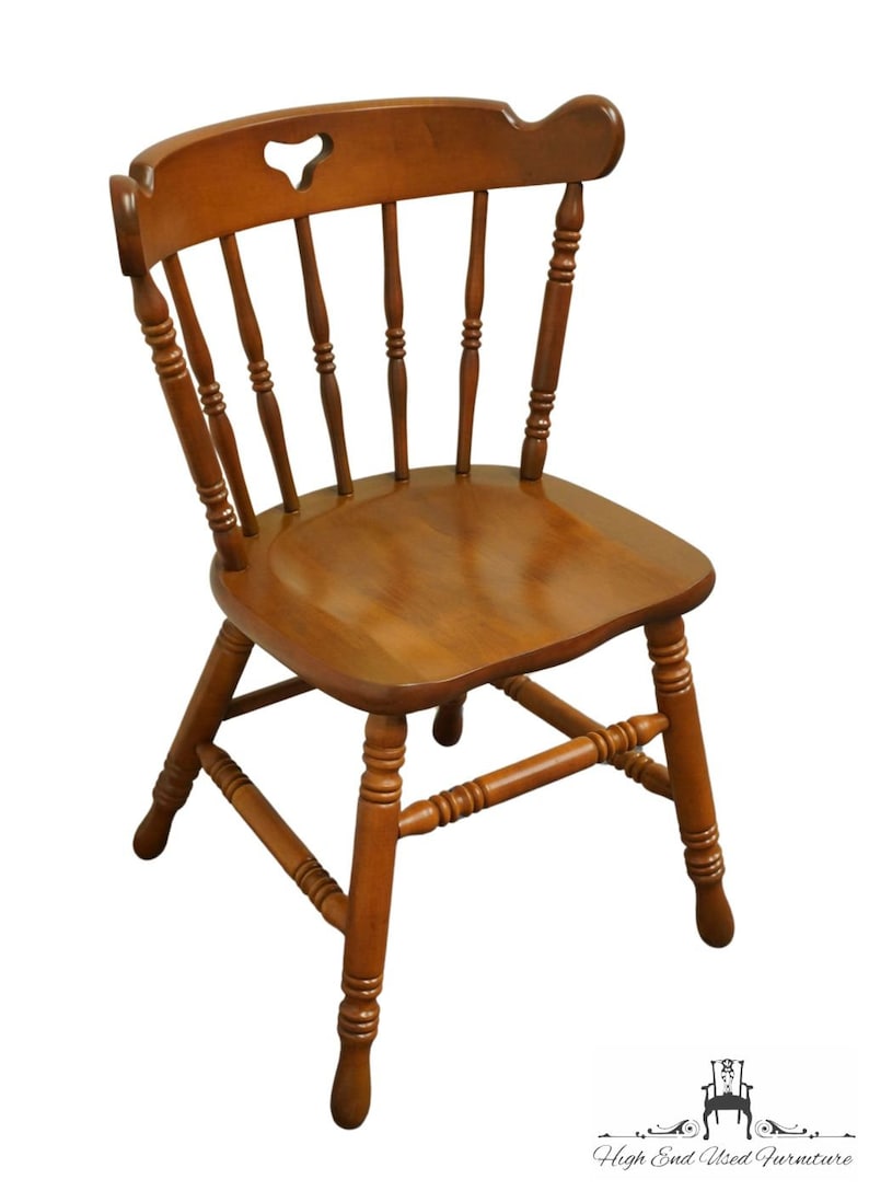 TELL CITY Solid Hard Rock Maple Colonial Early American Dining Side Chair 8018 48 Andover Finish Bild 2