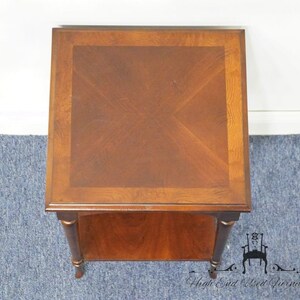 LANE FURNITURE Traditional Style 15 Square Banded Bookmatched Mahogany Accent End Table 6760-25 image 5