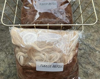 Vellón de alpaca crudo: fibra natural para nidos y fieltrado de aves