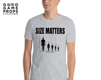 Size Matters / Action Figure Scale Chart Short Sleeve T-Shirt