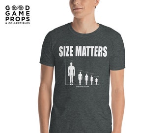 Size Matters / Action Figure Scale Chart Short Sleeve T-Shirt