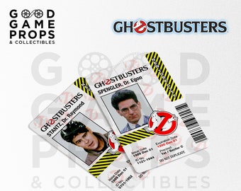 Ghostbusters | Spengler / Stantz / Venkman / Zeddemore / Custom Employee ID Badge Prop Replica | PVC | 2-Sided
