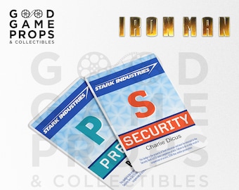 Iron Man / Iron Man 2 | Security / Press / Visitor / Senate Hearing ID Badge Prop Replicas | PVC | 100% Screen Accurate