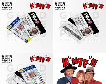 Kingpin | Roy Munson Driver's License / Ernie McCracken PBA Card Prop Replicas | 2-Sided | PVC