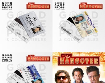 The Hangover | Leslie Chow Caeser's Club Card / Alan Garner / Leslie Chow Driver's License Prop Replica | 2-Sided | PVC