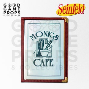 Réplica del menú de Seinfeld/Monk's Cafe/100 % fiel a la pantalla