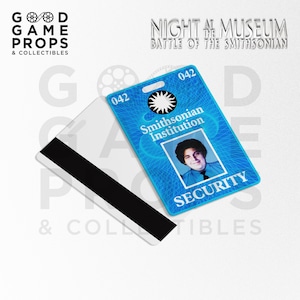 Night at the Museum: Battle of the Smithsonian | Brundon (Jonah Hill) ID Badge Prop Replica | PVC | 100% Screen Accurate