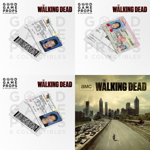 The Walking Dead | Daryl Dixon / Glenn Rhee / Shane Walsh Driver's License Prop Replica | Series 1 | PVC