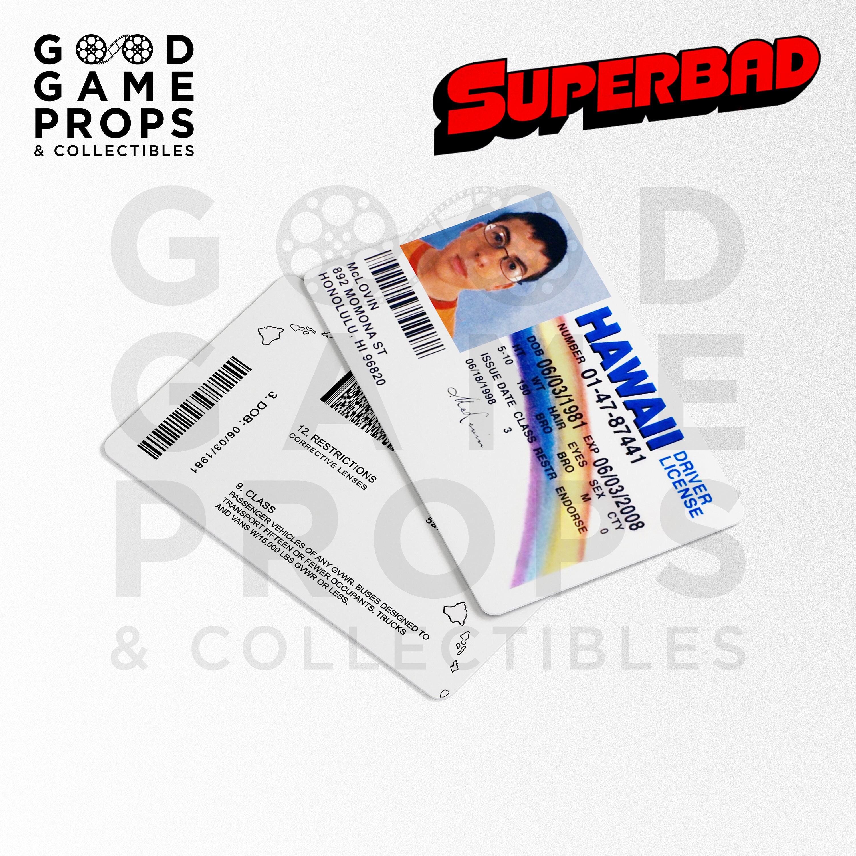 Superbad Mclovin Drivers License fogells