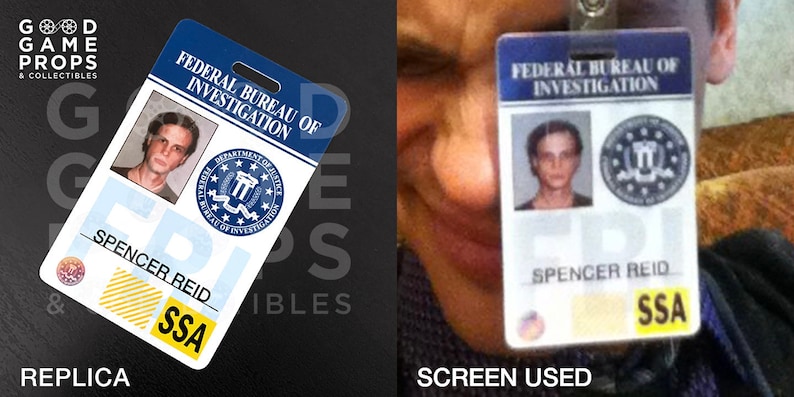 Criminal Minds FBI ID Badge Prop Replica PVC Screen Accurate image 8