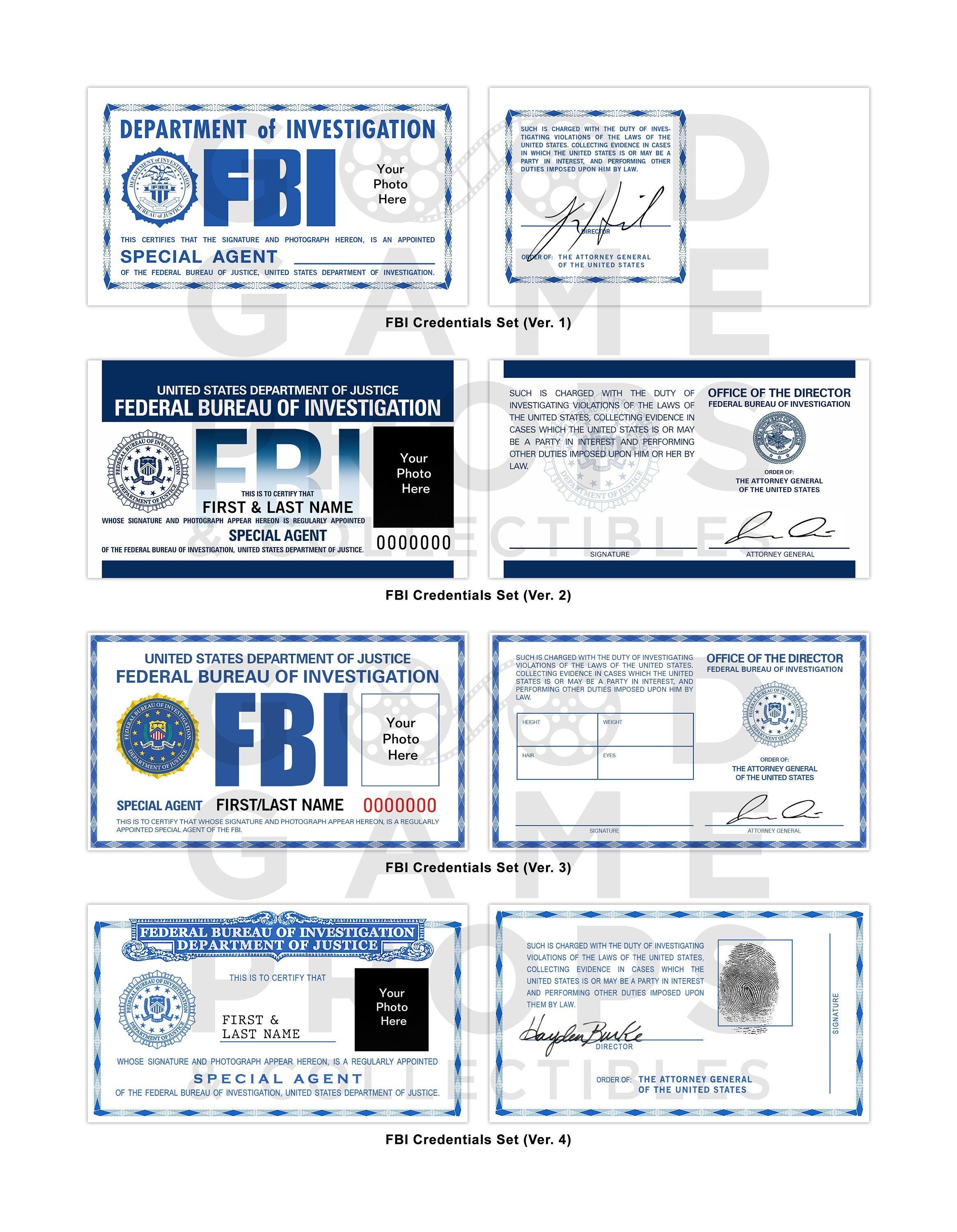 Fbi Id Card Maker