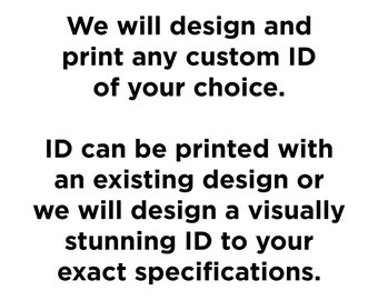 Movie & TV Prop / Cosplay / Employee Custom ID Badge | Any Design | 30-mil PVC Card