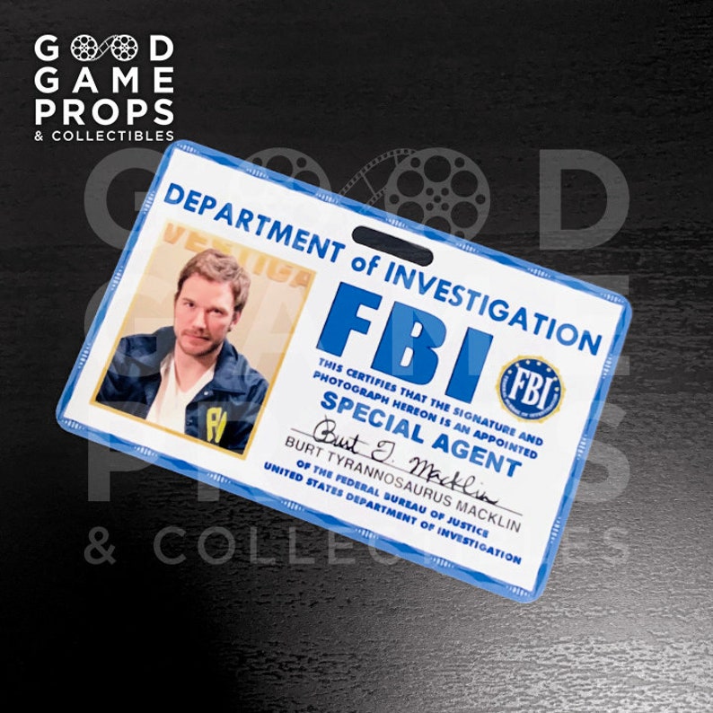 Parks and Recreation Andy Dwyer / Burt Macklin FBI ID Badge | Etsy