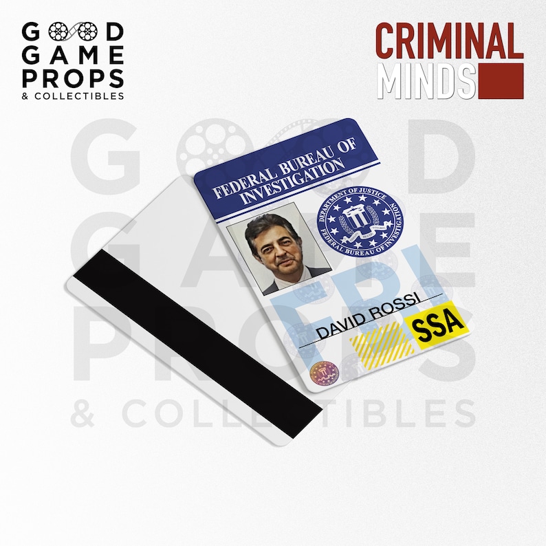 Criminal Minds FBI ID Badge Prop Replica PVC Screen Accurate image 7