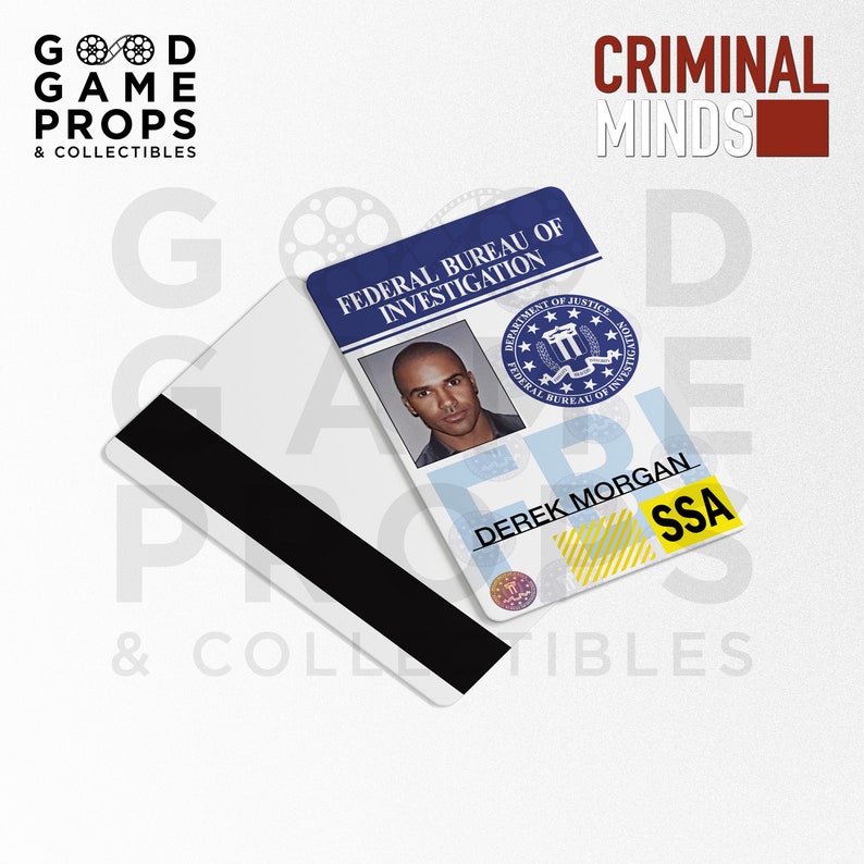 Criminal Minds FBI ID Badge Prop Replica PVC Screen Accurate Derek Morgan ID