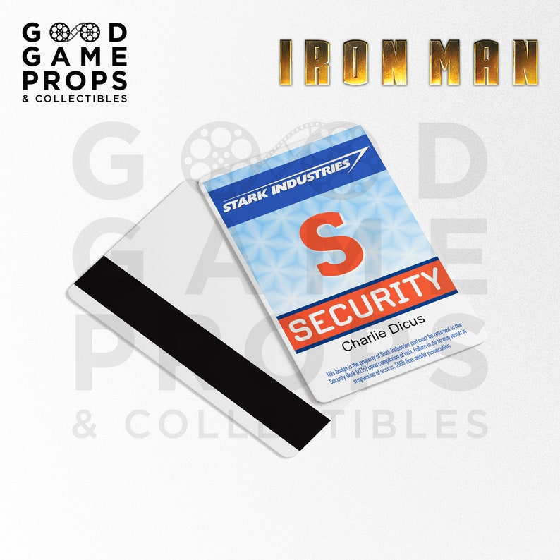 Iron Man / Iron Man 2 Security / Press / Visitor / Senate Hearing ID Badge Prop Replicas PVC 100% Screen Accurate image 3