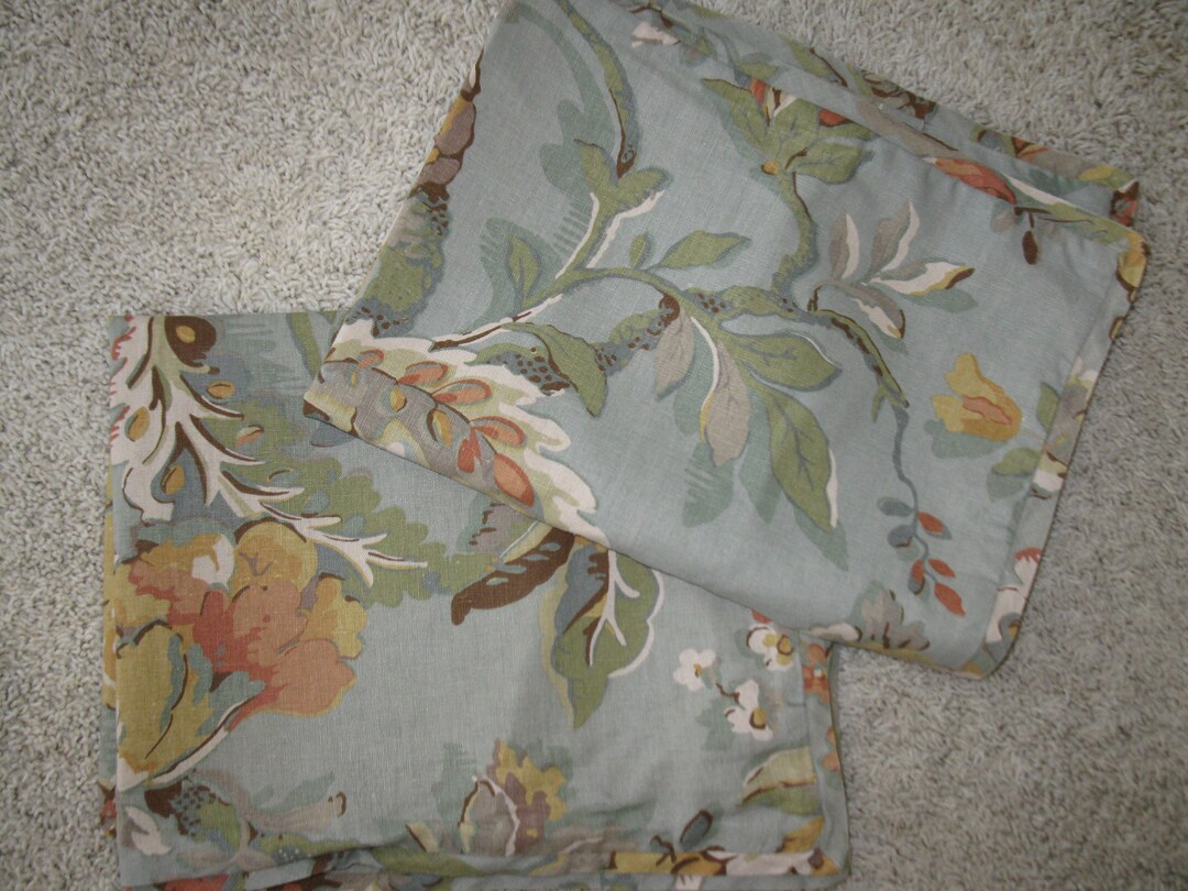 2 Pottery Barn Vanessa Floral Standard Pillow Shams Linen and Etsy