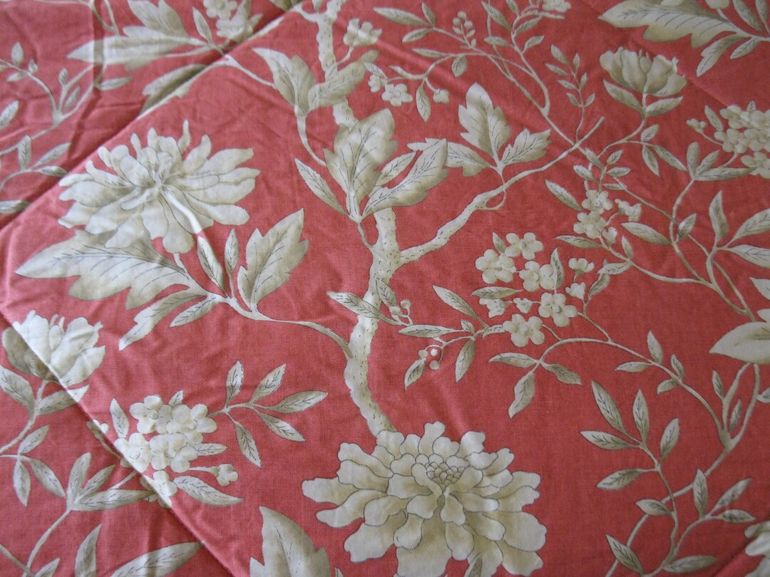 Ralph Lauren Villa Camelia Floral Coral/paprika Sateen King Comforter Etsy
