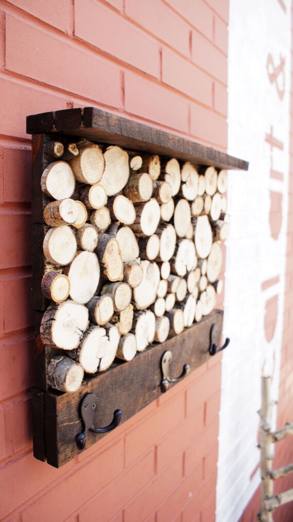 Wooden Tree Branch Coat Rack