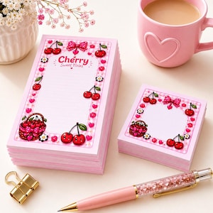 Cherry Notepad och klisterlappar