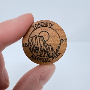Yosemite National Park Alderwood Magnet for Nature Lovers & Adventurers | Yosemite Gift, Eco-Friendly Souvenir, Outdoor Decor