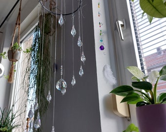 Suncatcher windchime indoor / outdoor Windspiel Traumfänger Mobile Glasperlen Federn crystal children's room rainbowmaker