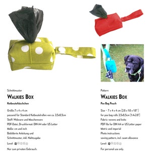 Poop bag bag pattern WALKIES BOX with cardboard closure. PDF image 9