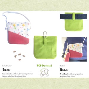 Treat bag for wearing around the neck or as a belt bag, lined, sewing pattern BICKIE. Suitable for beginners. PDF