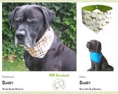 Hundehalstuch Schnittmuster DANDY Basic. Wendehalstuch, 7 Größen für Halsumfang 30–65 cm (11.8-25.6"). Leicht, für Nähanfänger. PDF