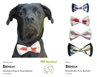 Bow tie for dogs sewing pattern BRENDAN. 4 sizes. PDF