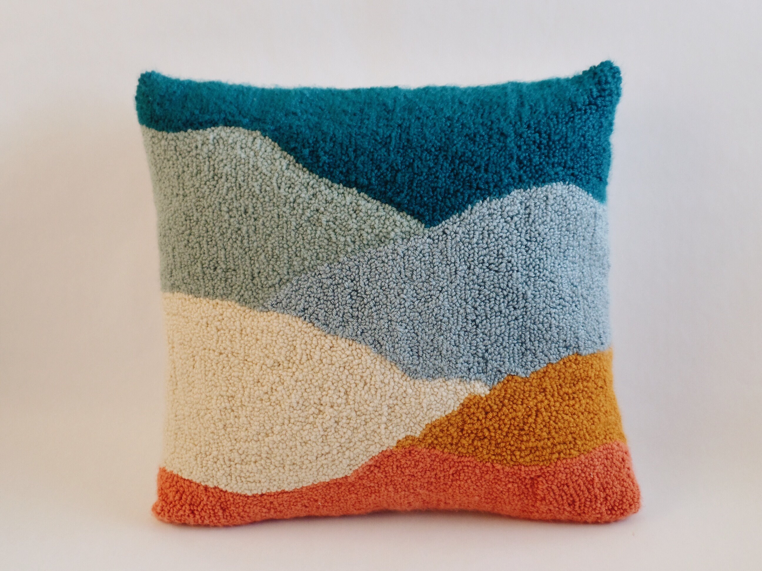 Decorative Pillows Punch Needle Throw pillow Handmade Punch Needle