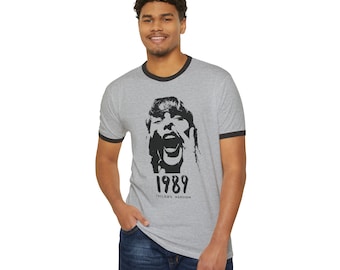 B/W Art 1989 Taylor's Version Swifties Unisex Cotton Ringer T-Shirt