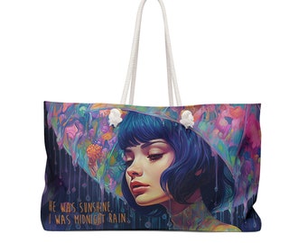 He Was Sunshine I Was Midnight Rain Weekender Bag