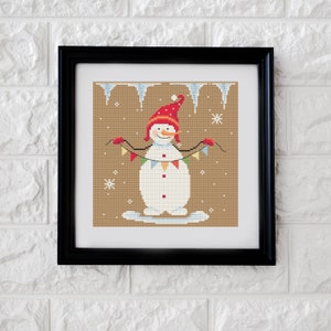 Snowman Cross Stitch Ornament Kit – Make & Mend
